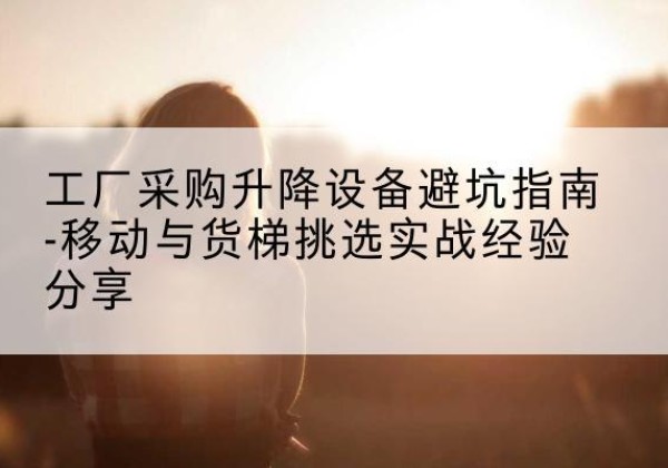 西工移动式升降机怎么选-工厂采购升降设备避坑指南-移动与货梯挑选实战经验分享