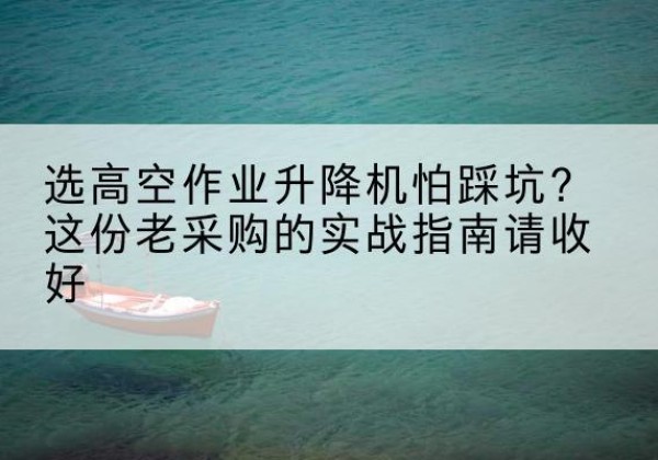 西工高空作业升降机厂家推荐-选高空作业升降机怕踩坑？这份老采购的实战指南请收好